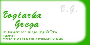 boglarka grega business card